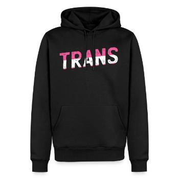 Trans - Men's Premium Hoodie - black - Front - Nico (187cm) & Julia (174cm)