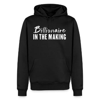 Billionaire in the Making - Men's Premium Hoodie - black - Front - Nico (187cm) & Julia (174cm)