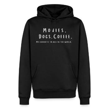 Movies Coffee And Dogs - Men's Premium Hoodie - black - Front - Nico (187cm) & Julia (174cm)