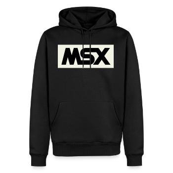 Msx Black Logo Vintage Retro Computer - Men's Premium Hoodie - black - Front - Nico (187cm) & Julia (174cm)