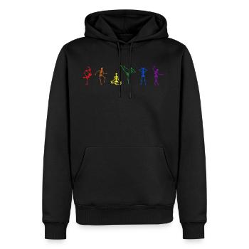 LGBT Halloween Skeletons. LGBTQ Pride. - Men's Premium Hoodie - black - Front - Nico (187cm) & Julia (174cm)