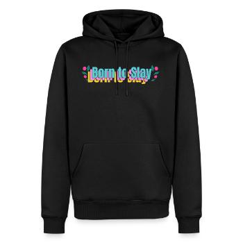 quote Teeshirt - Men's Premium Hoodie - black - Front - Nico (187cm) & Julia (174cm)