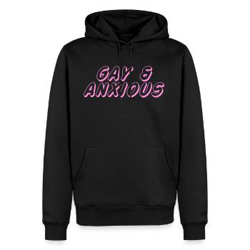 Gay & Anxious - Men's Premium Hoodie - black - Front - Nico (187cm) & Julia (174cm)