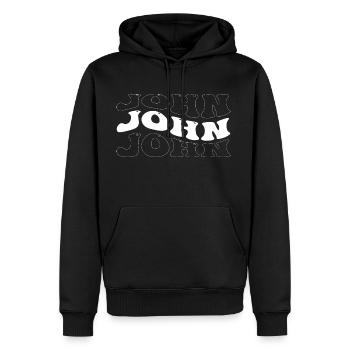 Funny John Groovy 4 Men Women Cool John Tie Dye - Men's Premium Hoodie - black - Front - Nico (187cm) & Julia (174cm)