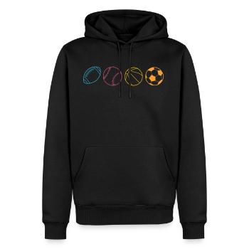 sports ball - Men's Premium Hoodie - black - Front - Nico (187cm) & Julia (174cm)
