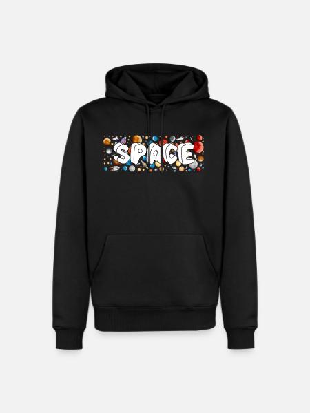 Space Planets - Men's Premium Hoodie - black