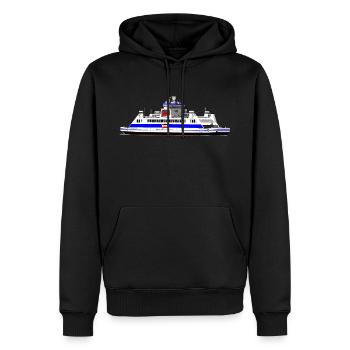 WDR Fähre SchleswigHolstein - Men's Premium Hoodie - black - Front - Nico (187cm) & Julia (174cm)