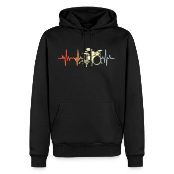 Trap Set Heartline Drum Player Trap Set - Men's Premium Hoodie - black - Front - Nico (187cm) & Julia (174cm)