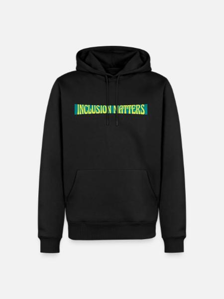 inclusion matters logo quote - Men's Premium Hoodie - black