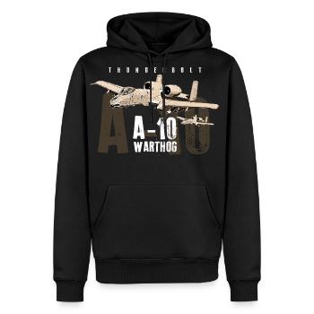 A-10 Warthig Thunderbolt - Men's Premium Hoodie - black - Front - Nico (187cm) & Julia (174cm)