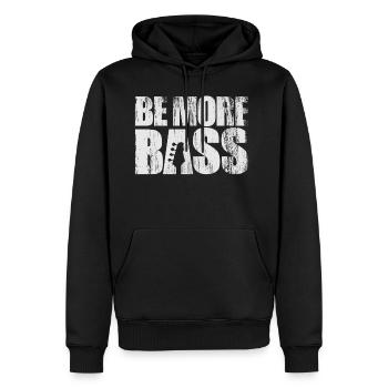 be more bass - Men's Premium Hoodie - black - Front - Nico (187cm) & Julia (174cm)