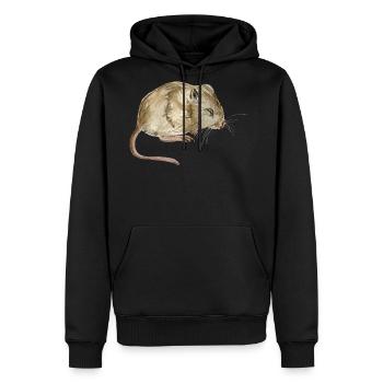 Watercolor mouse cute mouse drawing gifts - Men's Premium Hoodie - black - Front - Nico (187cm) & Julia (174cm)
