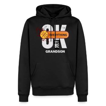 Basketball Grandson Motivational - Men's Premium Hoodie - black - Front - Nico (187cm) & Julia (174cm)