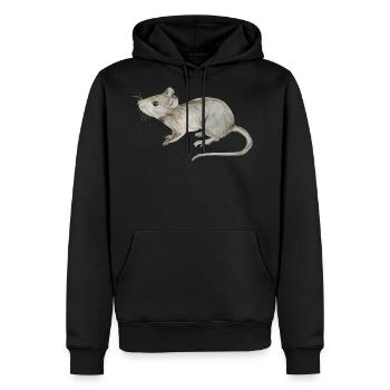 Watercolor mouse cute mouse drawing gifts - Men's Premium Hoodie - black - Front - Nico (187cm) & Julia (174cm)