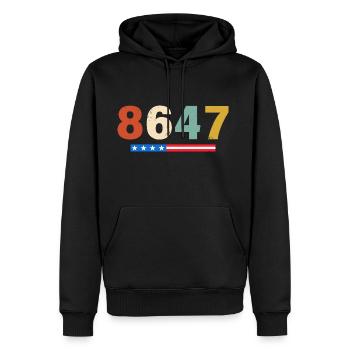 8647 Anti Trump - Men's Premium Hoodie - black - Front - Nico (187cm) & Julia (174cm)