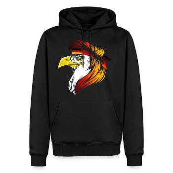 Germany - Men's Premium Hoodie - black - Front - Nico (187cm) & Julia (174cm)