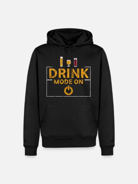 Drink Mode On 5 - Men's Premium Hoodie - black