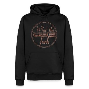 What the Fork - Men's Premium Hoodie - black - Front - Nico (187cm) & Julia (174cm)