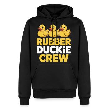 Rubber Duckie Crew - Men's Premium Hoodie - black - Front - Nico (187cm) & Julia (174cm)