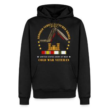 Armored Vehicle Launcher Bridge AVLB Launching w C - Men's Premium Hoodie - black - Front - Nico (187cm) & Julia (174cm)