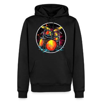 Trap Set Portrait - Men's Premium Hoodie - black - Front - Nico (187cm) & Julia (174cm)