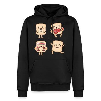 Bread Baker Dough Bake Bread - Men's Premium Hoodie - black - Front - Nico (187cm) & Julia (174cm)