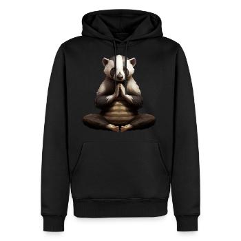 Yogi Badger - Men's Premium Hoodie - black - Front - Nico (187cm) & Julia (174cm)