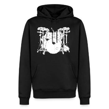 Drum Kit - Men's Premium Hoodie - black - Front - Nico (187cm) & Julia (174cm)