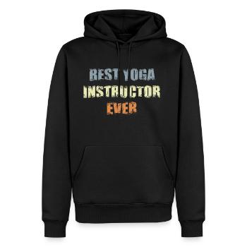 Best Yoga Instructor - Men's Premium Hoodie - black - Front - Nico (187cm) & Julia (174cm)