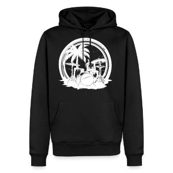 Drum Kit - Men's Premium Hoodie - black - Front - Nico (187cm) & Julia (174cm)