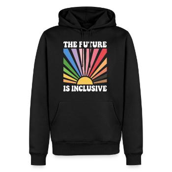 The Future is Inclusive - Men's Premium Hoodie - black - Front - Nico (187cm) & Julia (174cm)