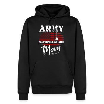 Proud Army National Guard Mom US Flag Tees US Mili - Men's Premium Hoodie - black - Front - Nico (187cm) & Julia (174cm)