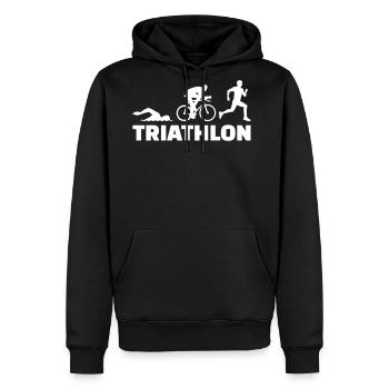 Triathlon - Men's Premium Hoodie - black - Front - Nico (187cm) & Julia (174cm)