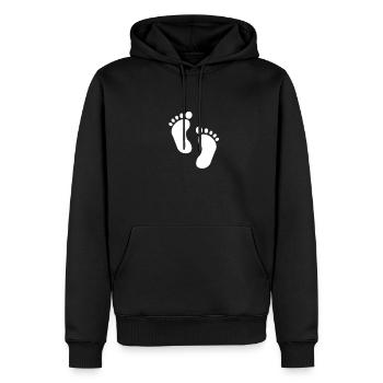Babyfeet Feet Pregnant Design - Men's Premium Hoodie - black - Front - Nico (187cm) & Julia (174cm)