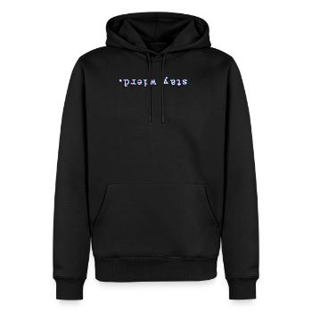 Stay Weird - Upside Down Vaporwave Glitch Art Gift - Men's Premium Hoodie - black - Front - Nico (187cm) & Julia (174cm)