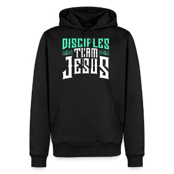 disciples, team jesus - Men's Premium Hoodie - black - Front - Nico (187cm) & Julia (174cm)