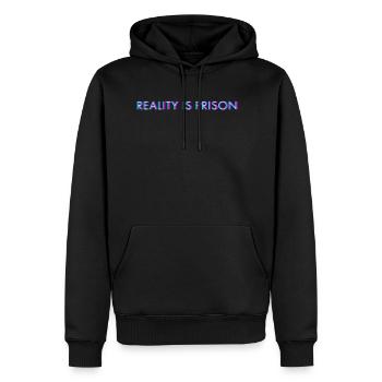 Reality Is Prison Anaglyph Glitch Art Vaporwave Gi - Men's Premium Hoodie - black - Front - Nico (187cm) & Julia (174cm)