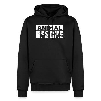Animal Rescue Animals Welfare Shelter Rescuing - Men's Premium Hoodie - black - Front - Nico (187cm) & Julia (174cm)