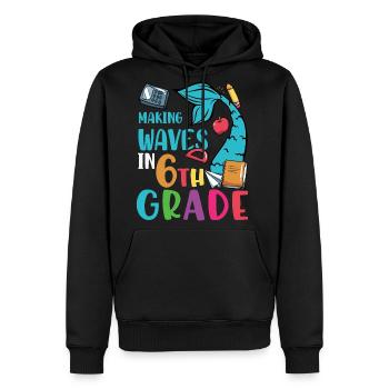 Making Waves In 6th Grade Mermaid - Men's Premium Hoodie - black - Front - Nico (187cm) & Julia (174cm)