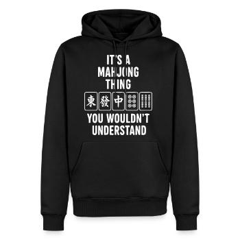 It's a Mahjong thing you wouldn't understand - Men's Premium Hoodie - black - Front - Nico (187cm) & Julia (174cm)