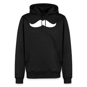 Mustache - Men's Premium Hoodie - black - Front - Nico (187cm) & Julia (174cm)