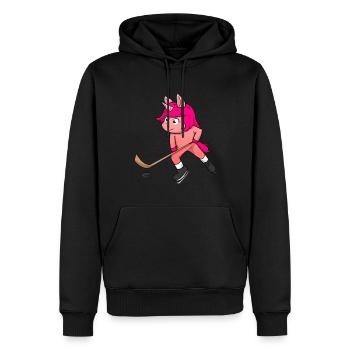 Joueur de hockey sur glace Unicorn Hockey Hockey Hockey Sur glace - Molleton à capuche Premium pour homme - noir - Devant - Nico (187cm) & Julia (174cm)