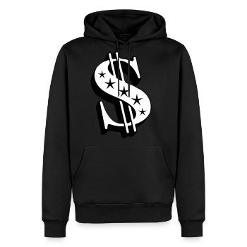 dollar - Molleton à capuche Premium pour homme - noir - Devant - Nico (187cm) & Julia (174cm)