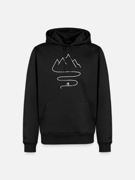 Mountain Bike Biking Cycling - Men's Premium Hoodie - black