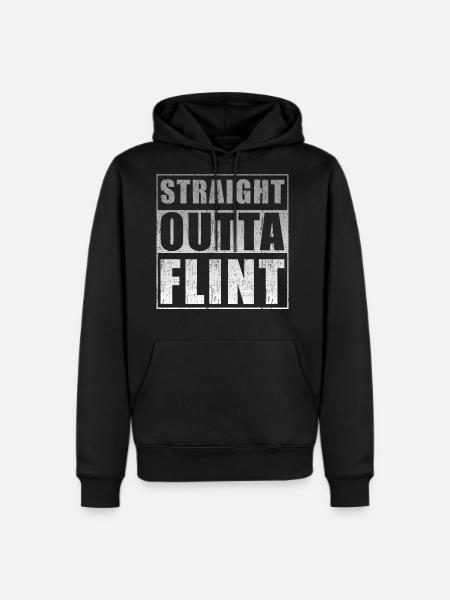 Straight Outta Flint - Men's Premium Hoodie - black