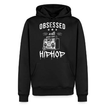 Hip Hop - Men's Premium Hoodie - black - Front - Nico (187cm) & Julia (174cm)