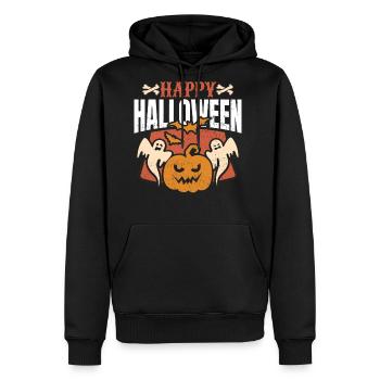 Halloween Happy Halloween - Men's Premium Hoodie - black - Front - Nico (187cm) & Julia (174cm)