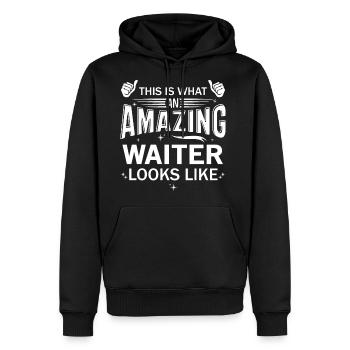 Amazing Waiter - Men's Premium Hoodie - black - Front - Nico (187cm) & Julia (174cm)