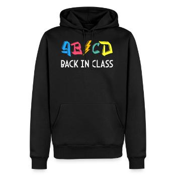 ABCD Back in Class for Teacher Back To School - Men's Premium Hoodie - black - Front - Nico (187cm) & Julia (174cm)