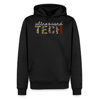 Ultrasound tech Leopard Print Funny Gift - Men's Premium Hoodie - black - Front - Nico (187cm) & Julia (174cm)